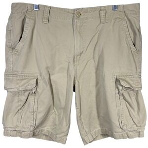 Old Navy Mens Khaki Cargo Shorts Size 38 Casual Outdoor Utility Pockets